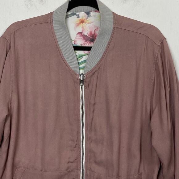 Faherty Dockside Reversible Bomber Jacket In Primrose Size Large - Picture 10 of 13